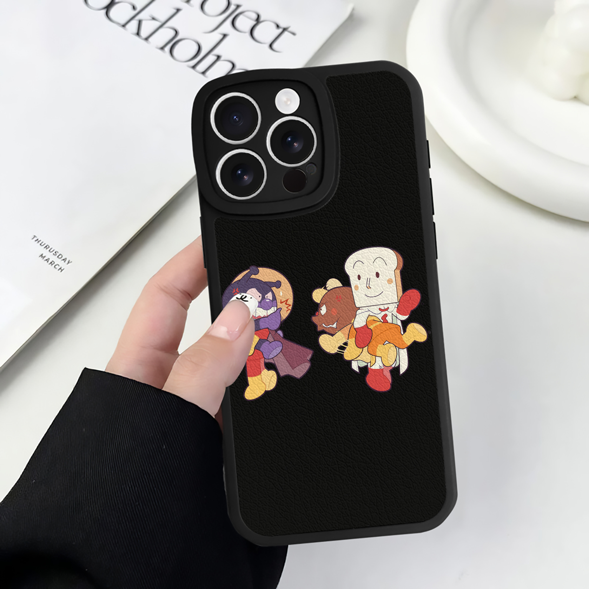 （画像用） アンパンマン Anpanman 【iPhone 16シリーズ対応】シリコンスマホケース（レザー調） 材質：シリコン